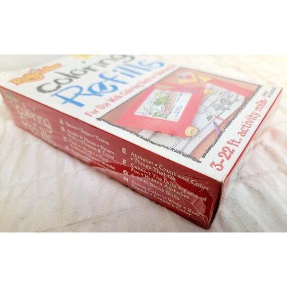 VTG 1991 3 RoloColor Coloring Refills 22 ft Rolls E Learn Alphabet Count Vehicle - Picture 4 of 5